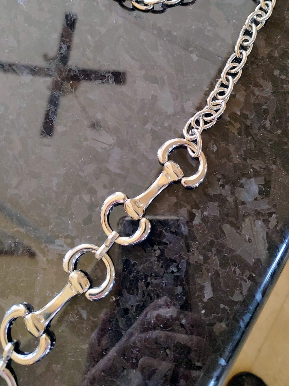 Silver Horsebit-Link Women's Fashion Belt - Picture 2 of 12